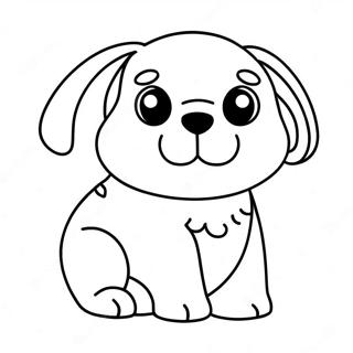 Chien Kawaii Pages À Colorier