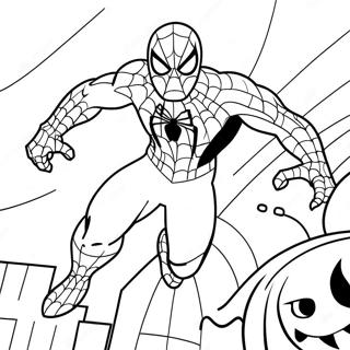 Page A Colorier Spiderman Halloween 11120-8714