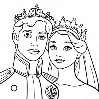 Prince Et Princesse Pages À Colorier