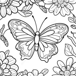 Papillon Unique Pour Adultes Pages À Colorier