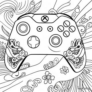 Page A Colorier Manette Xbox Cool Avec Couleurs Vives 12881-10124