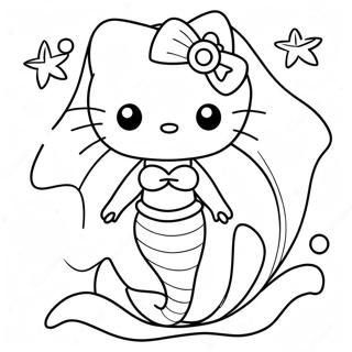 Page A Colorier Hello Kitty Sirene 13000-10205