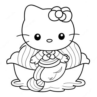 Page A Colorier Hello Kitty Sirene 13000-10206