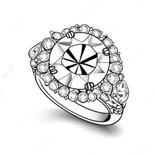 Page A Colorier De Bague En Diamant Etincelante 13431-10557