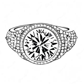 Page A Colorier De Bague En Diamant Etincelante 13431-10559