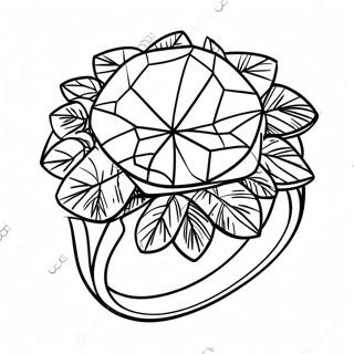 Page A Colorier De Bague En Diamant Etincelante 13431-10560