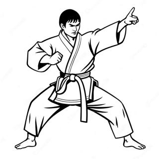 Karate Pages À Colorier