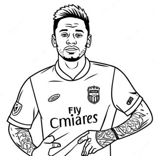 Page A Colorier Star De Soccer Neymar 1440-1143