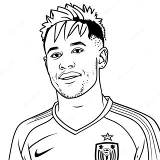 Page A Colorier Star De Soccer Neymar 1440-1144