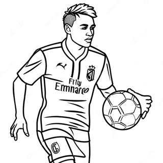 Page A Colorier Neymar Dribblant Le Ballon 1441-1153