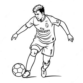 Page A Colorier Neymar Dribblant Le Ballon 1441-1154