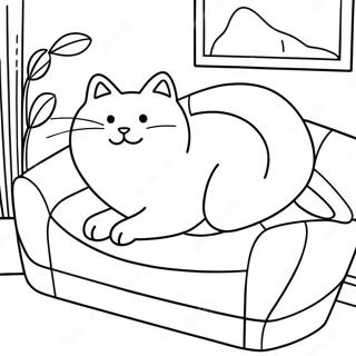 Chat Gros Pages À Colorier