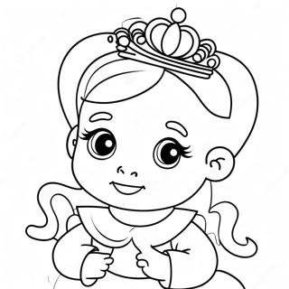 Page A Colorier Bebe Princesse Mignonne 15240-11999