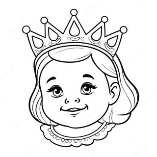 Page A Colorier Bebe Princesse Adorable Avec Une Couronne 15241-12001