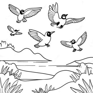 Page A Colorier Doiseaux Migrateurs Volant 16190-12753