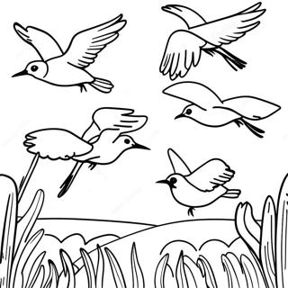 Page A Colorier Doiseaux Migrateurs Volant 16190-12754