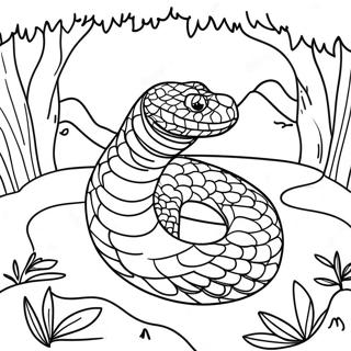 Page A Colorier Anaconda Realiste Dans La Jungle 16261-12811