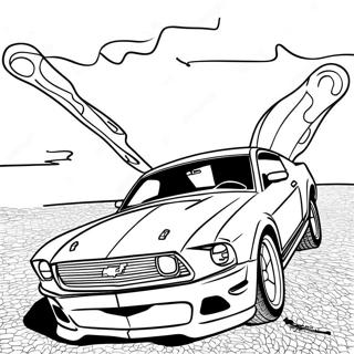 Page A Colorier De Voiture Mustang 17260-13609