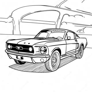 Page A Colorier De Voiture Mustang 17260-13610