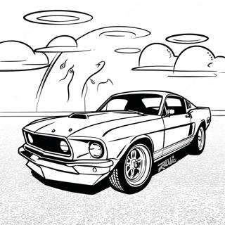 Page A Colorier De Voiture Mustang 17260-13612