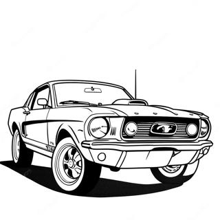 Page A Colorier De Voiture Mustang Classique 17261-13623