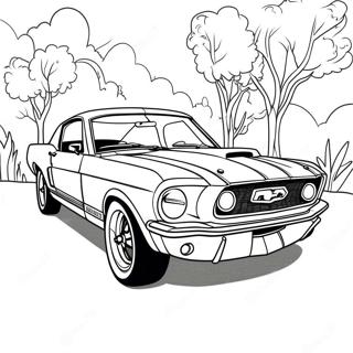 Page A Colorier De Voiture Mustang Classique 17261-13624