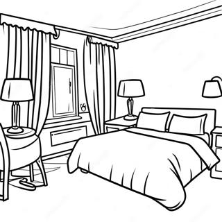 Page A Colorier Dune Chambre Dhotel Confortable 20373-16107