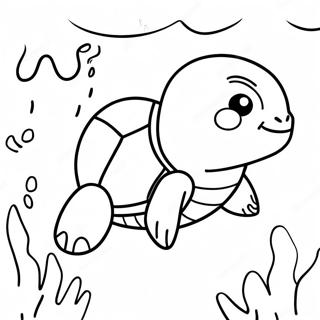 Page A Colorier De Squirtle Nageant Dans Locean 2110-1687