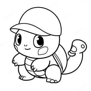 Page A Colorier De Squirtle Mignon Avec Un Chapeau 2111-1713