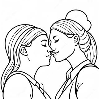 Page A Colorier Dun Couple Lesbien Colore 21123-16729