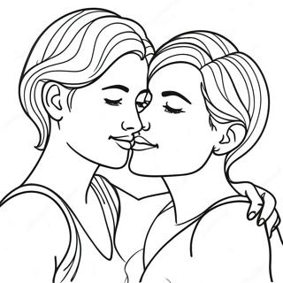 Page A Colorier Dun Couple Lesbien Colore 21123-16731