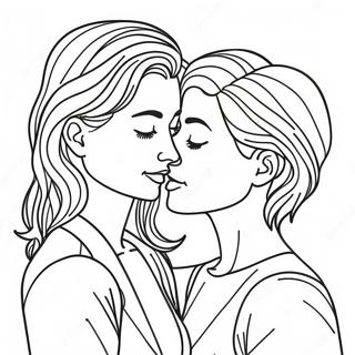 Page A Colorier Dun Couple Lesbien Colore 21123-16732