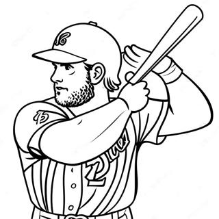 Page A Colorier De Bryce Harper Avec Une Batte 21233-16780