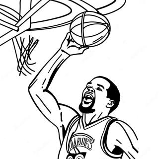 Page A Colorier De Kevin Durant En Train De Dunker 21333-16883