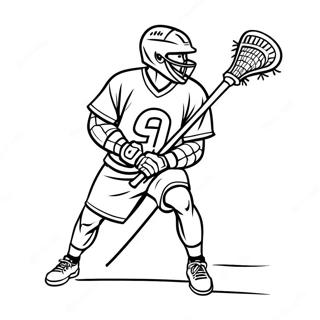 Page A Colorier De Joueur De Lacrosse En Action 22342-17649