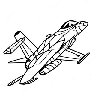 Avion De Chasse F18 Pages À Colorier