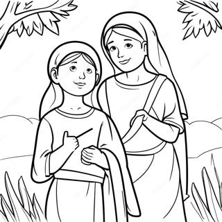 Page A Colorier De Lamitie Entre Ruth Et Naomi 24142-19058