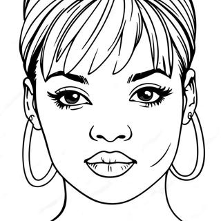 Rihanna Pages À Colorier