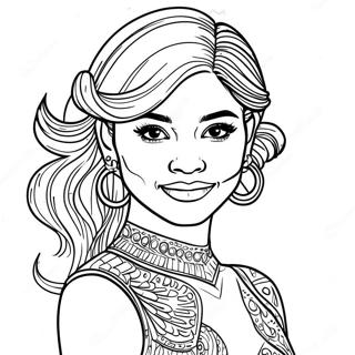 Zendaya Pages À Colorier