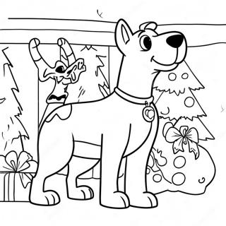 Page A Colorier De Laventure De Noel De Scooby Doo 26684-21083