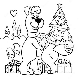 Page A Colorier De Laventure De Noel De Scooby Doo 26684-21084