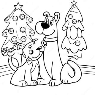 Page A Colorier De Scene Festive De Scooby Doo 26685-21095