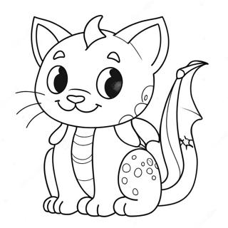 Page A Colorier De Dragon Chat 26764-21153