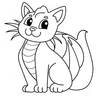 Page A Colorier De Dragon Chat 26764-21154