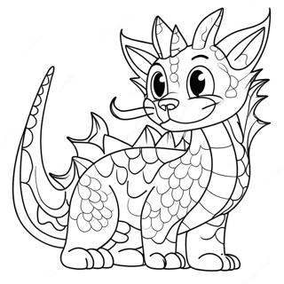 Page A Colorier De Dragon Chat 26764-21155