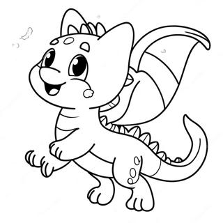 Page A Colorier De Dragon Chat Mignon Volant 26765-21149