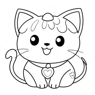 Page A Colorier Mignon Chat Anime 26925-21285