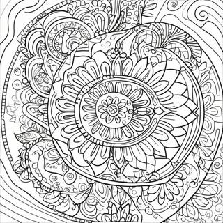 Page A Colorier Mandala Ovale Decoratif 27255-21541