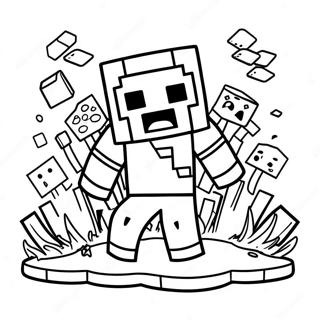 Page A Colorier Zombie Minecraft 27384-21638