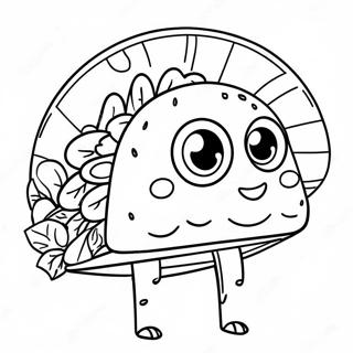 Dessin A Colorier De Taco Drole Avec Des Yeux 2931-2329